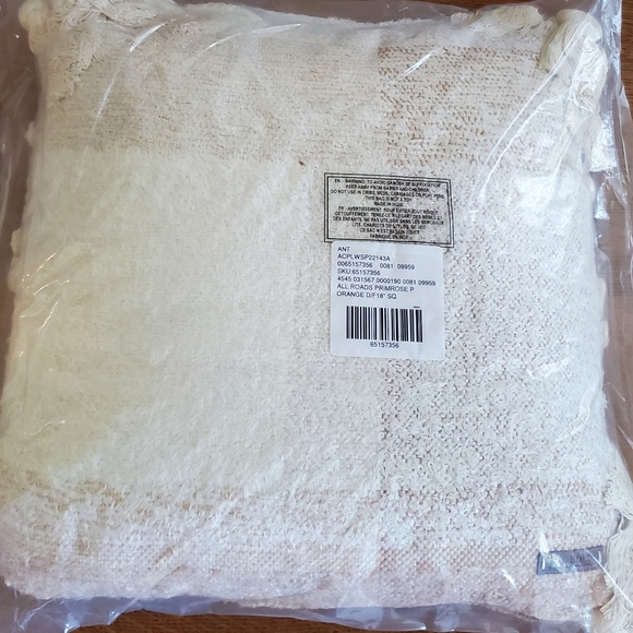 All Roads Textured Primrose Pillow - square - rust & cream - Picture 9 of 12